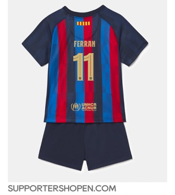 Barcelona Ferran Torres #11 Hemmatröja Barn 2022-23 Kortärmad (+ korta byxor)